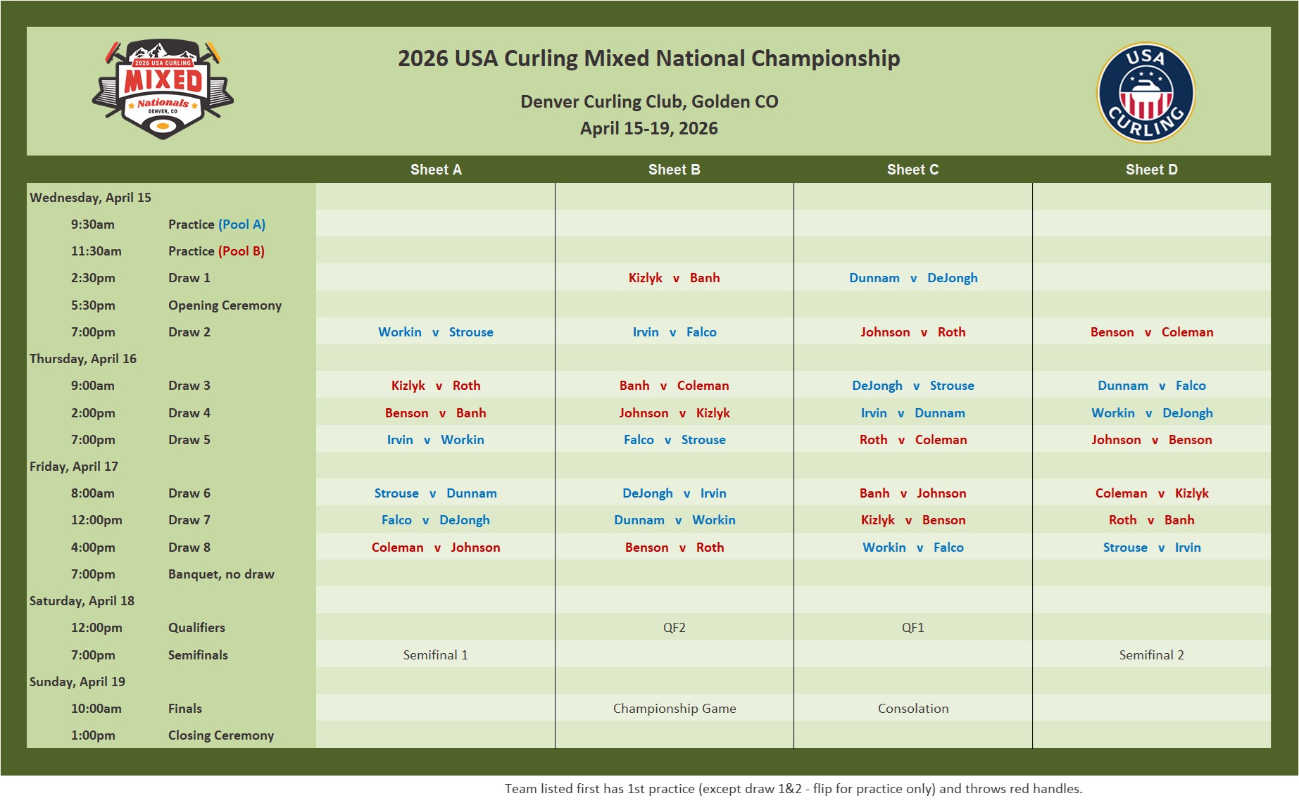 Mixed2026 schedule